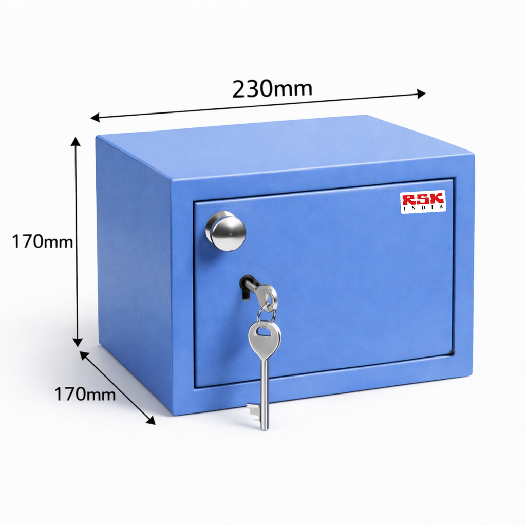 Heavy Duty Metal Cash Box with Handle & Key Lock