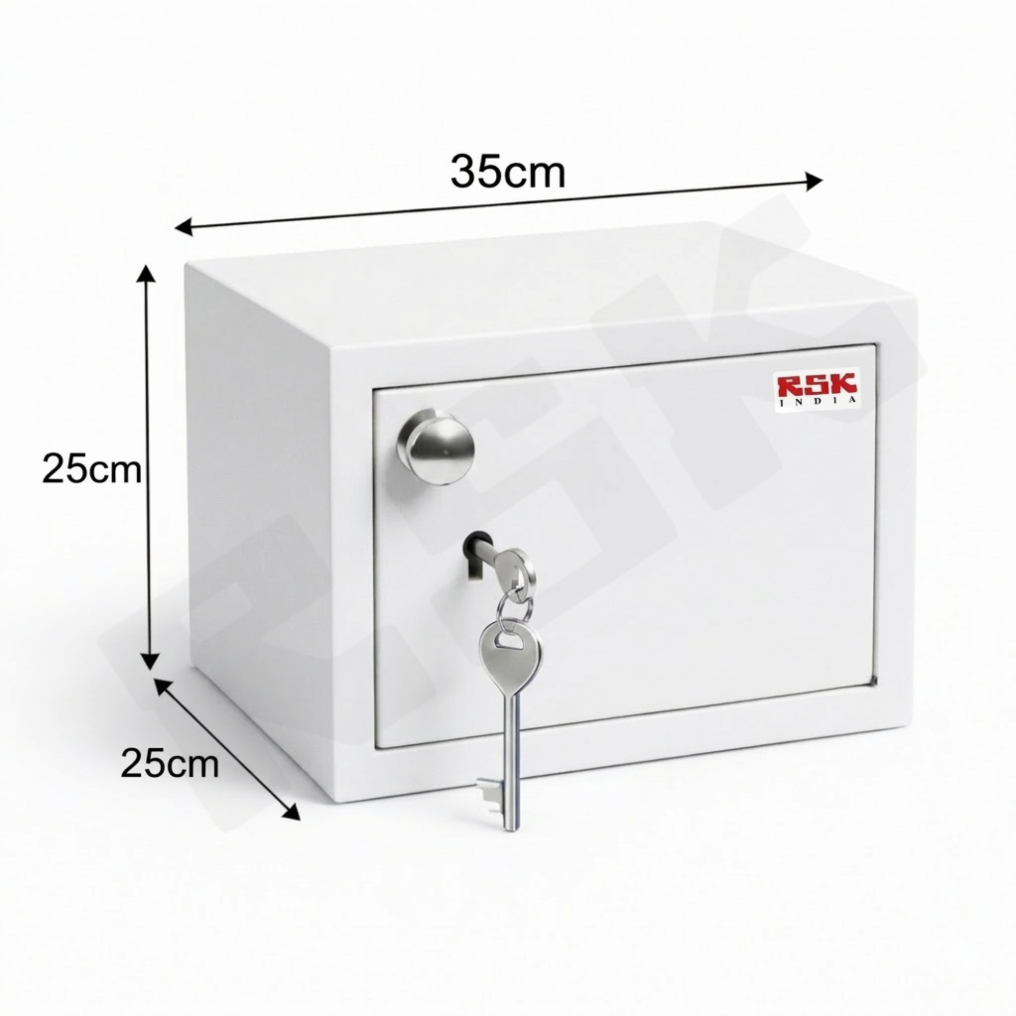 Safe Locker for Cash Money Storage with Key Lock for Home, Office, Hotel (35 x 25 x 25 cm)