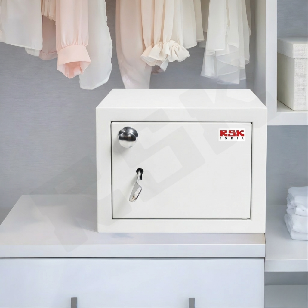 Safe Locker for Cash Money Storage with Key Lock for Home, Office, Hotel (35 x 25 x 25 cm)