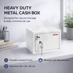 Safe Locker for Cash Money Storage with Key Lock for Home, Office, Hotel (35 x 25 x 25 cm)