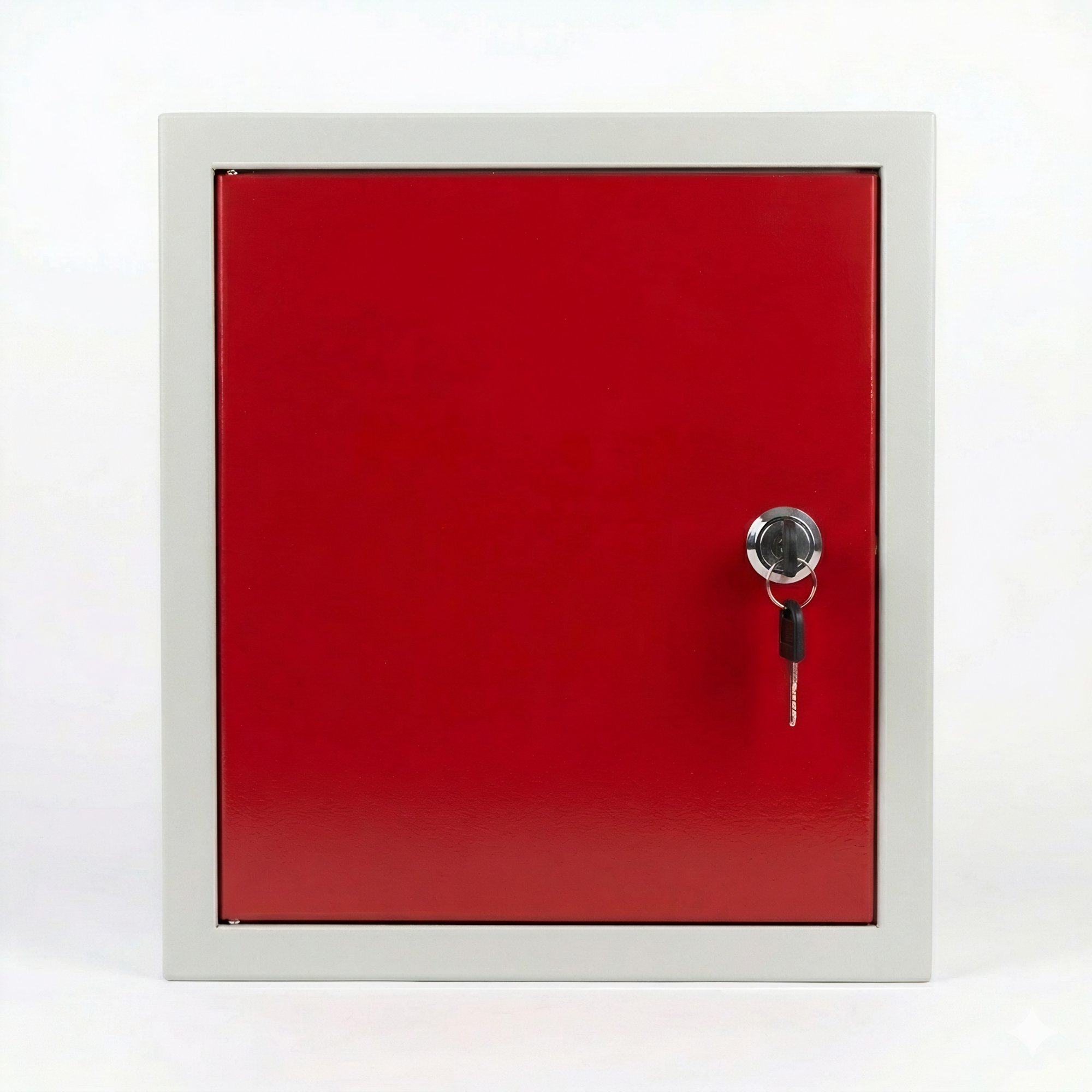Metal Key Cabinet with 28 Hook Slots & Cam Lock | Wall Mount Key Management Box for Home & Office