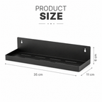 Wall Shelf | Laser Cut Metal Wall Mounted Floating Shelf for Living Room, Bedroom & Office | Wall Shelves for Storage & Decor (Pack of 2)
