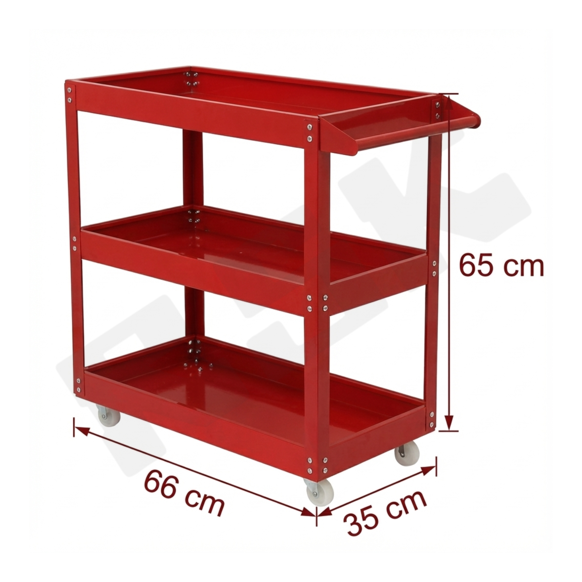 Heavy-Duty Metal Utility Trolley