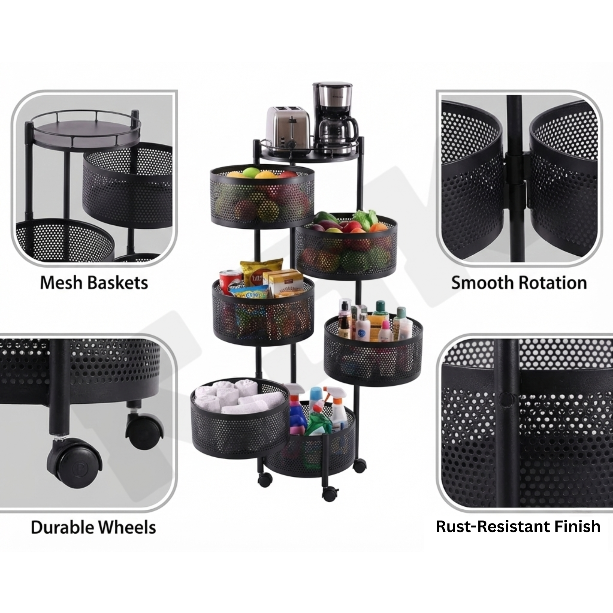 Vertical Kitchen Storage Rack