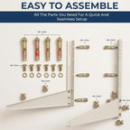 Heavy Duty AC Outdoor Unit Wall Mounting Bracket, Iron, Rust Proof, Supports up to 1700 GM, 46x31 cm, with Wall Fittings