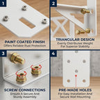Heavy Duty AC Outdoor Unit Wall Mounting Bracket, Iron, Rust Proof, Supports up to 1700 GM, 46x31 cm, with Wall Fittings