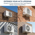 Heavy Duty AC Outdoor Unit Wall Mounting Bracket, Iron, Rust Proof, Supports up to 1700 GM, 46x31 cm, with Wall Fittings