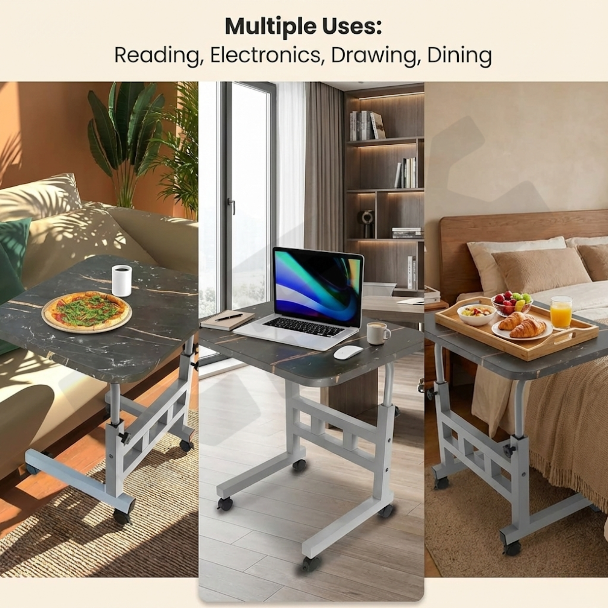 Multipurpose Movable & Adjustable Table – Wall/Floor Laptop & Work Stand